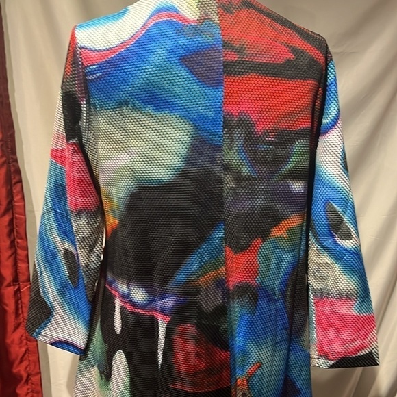 Womens retro jacket nwt polyester colorful trench coat - Picture 7 of 12